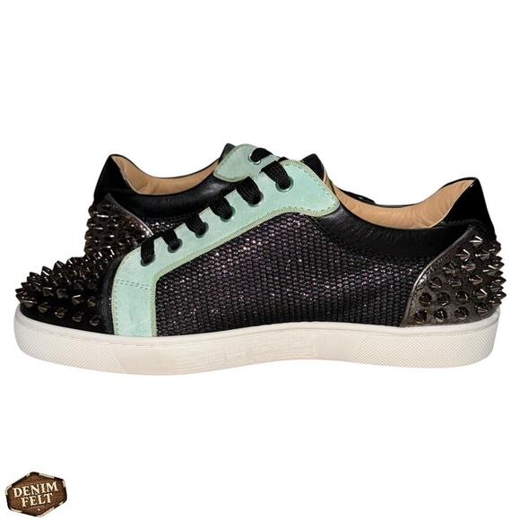 Christian Louboutin Seavaste 2 Orlato Spiked Low Top Sneaker Multi 39.5 NEW - Picture 4 of 16